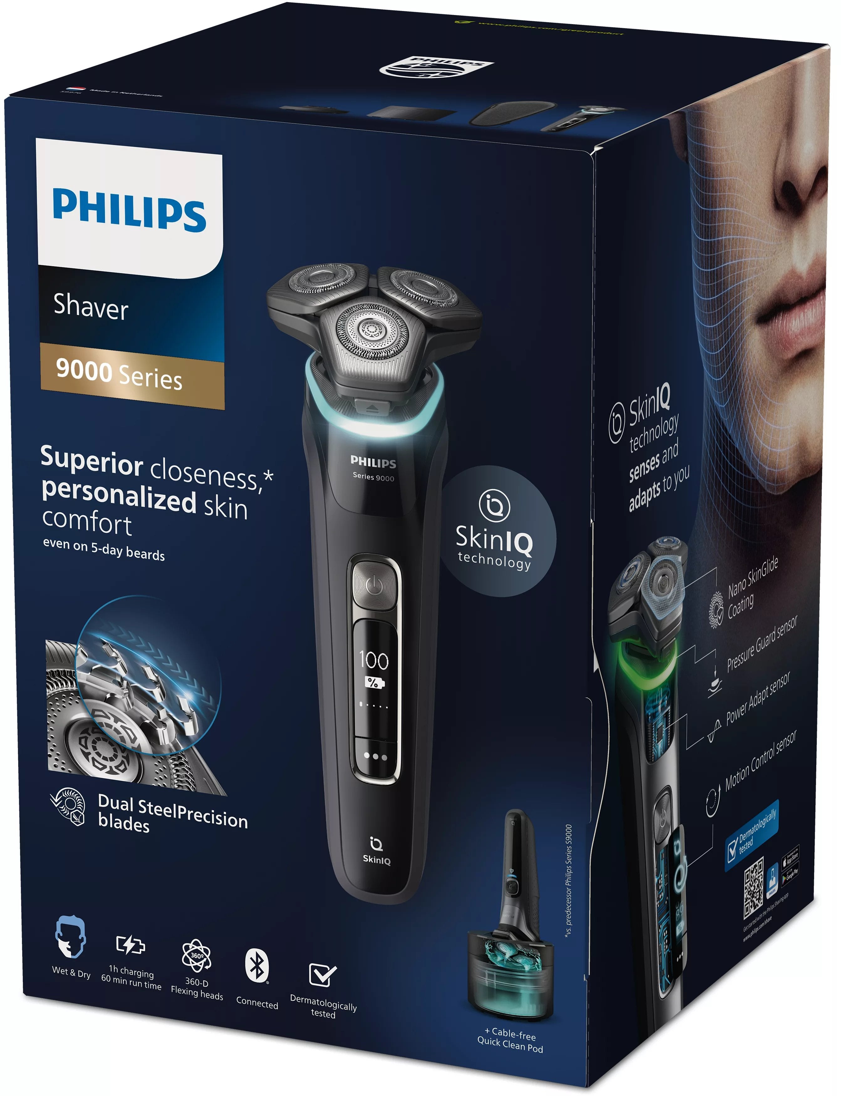 EAN 8720689017992 - Philips SHAVER Series 9000 S9976/55 afeitadora Máquina de afeitar de rotación Recortadora Negro imagen 5