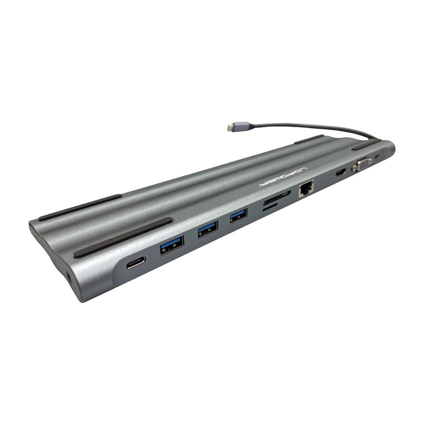 Lc-Power Lc-Hub-C-Multi-8 Base Para Portátil Y Replicador De Puertos Alámbrico Usb 3.2 Gen 1 (3.1 Gen 1) Type-C Negro, Plata