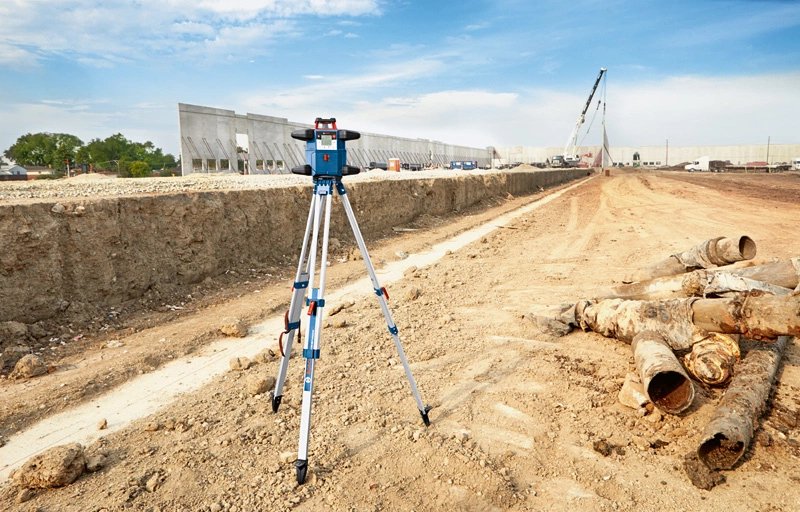 Láser Giratorio Inalámbrico Bosch Professional Grl 600 Chv Professional, 18 Voltios Azul, Sin Batería Ni Cargador, Línea Láser Roja, En L-Boxx 0601061f01