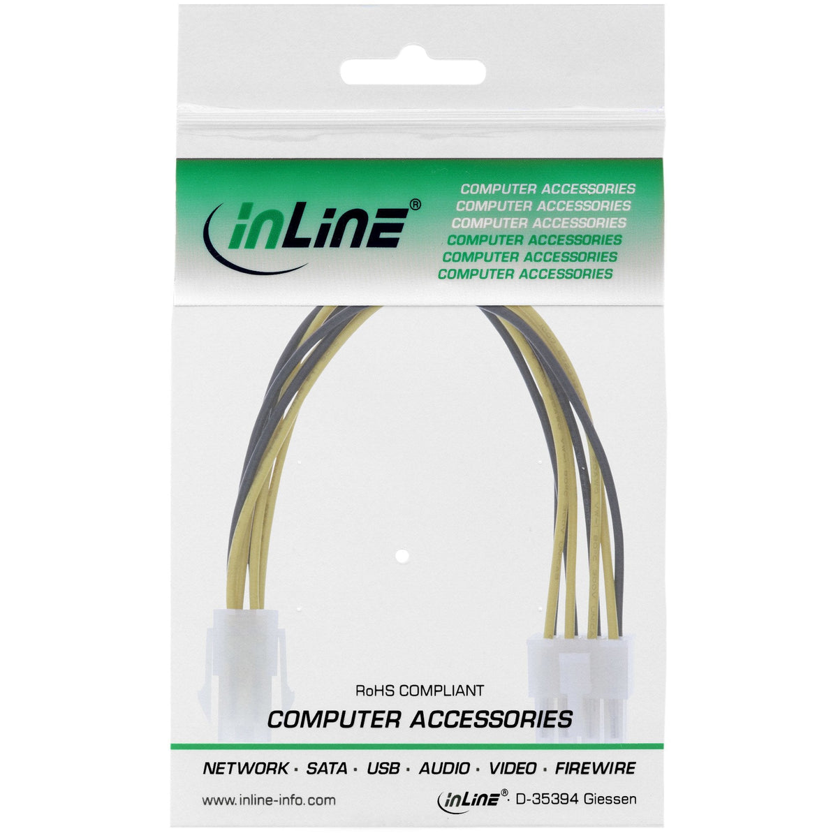 Adaptador De Alimentación De La Placa Base Inline 12v Atx1.3 Conector De 4 Pines A Atx2.0 Enchufe De 8 Pines