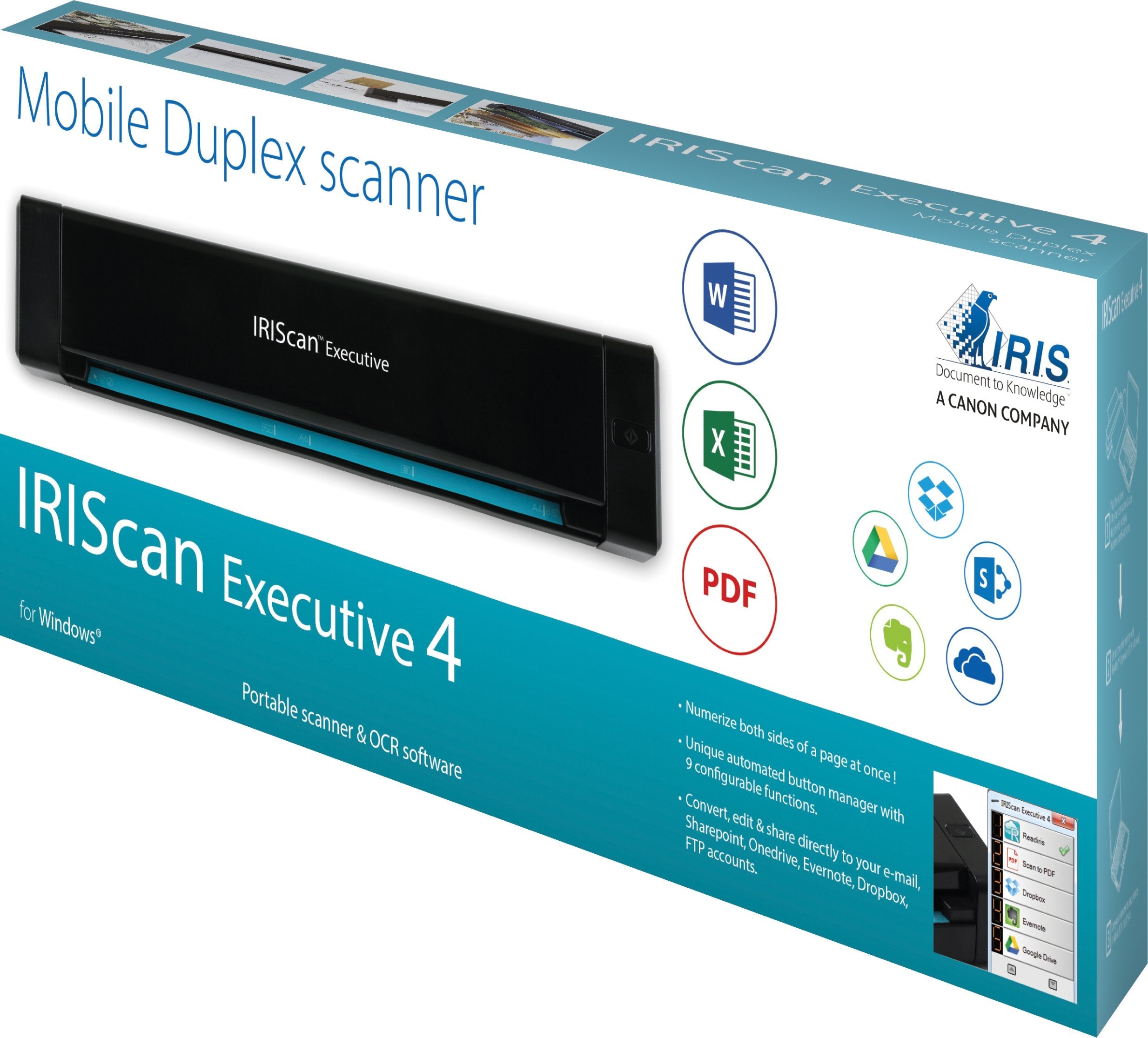Iris Iriscan Executive 4 Duplex Duplex, Cis, 1200 X 1200 Dpi Max, Usb