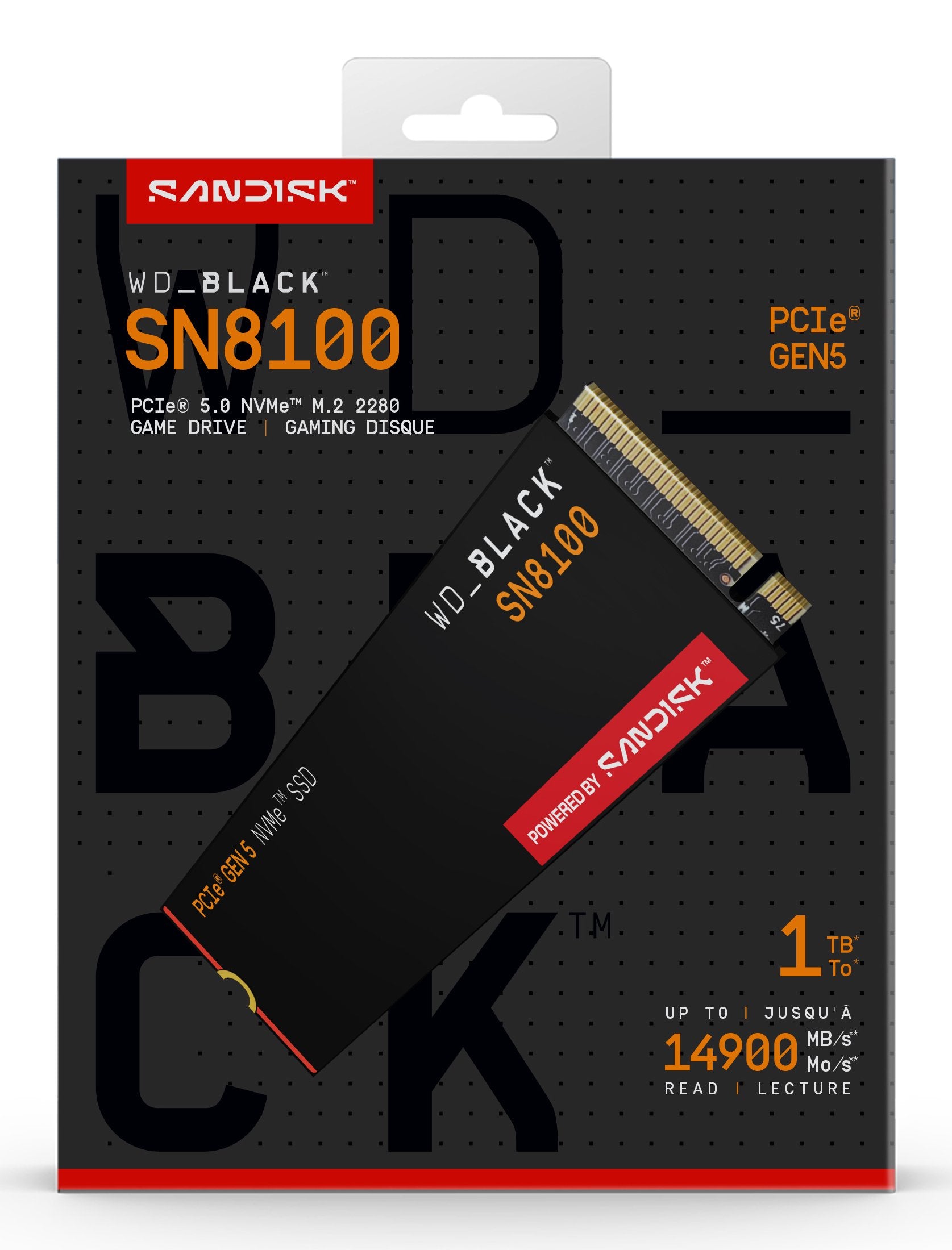 EAN 0619659220884 - SanDisk Black WD_BLACK SN8100 NVMe 1 TB M.2 PCI Express 5.0 TLC 3D NAND imagen 6