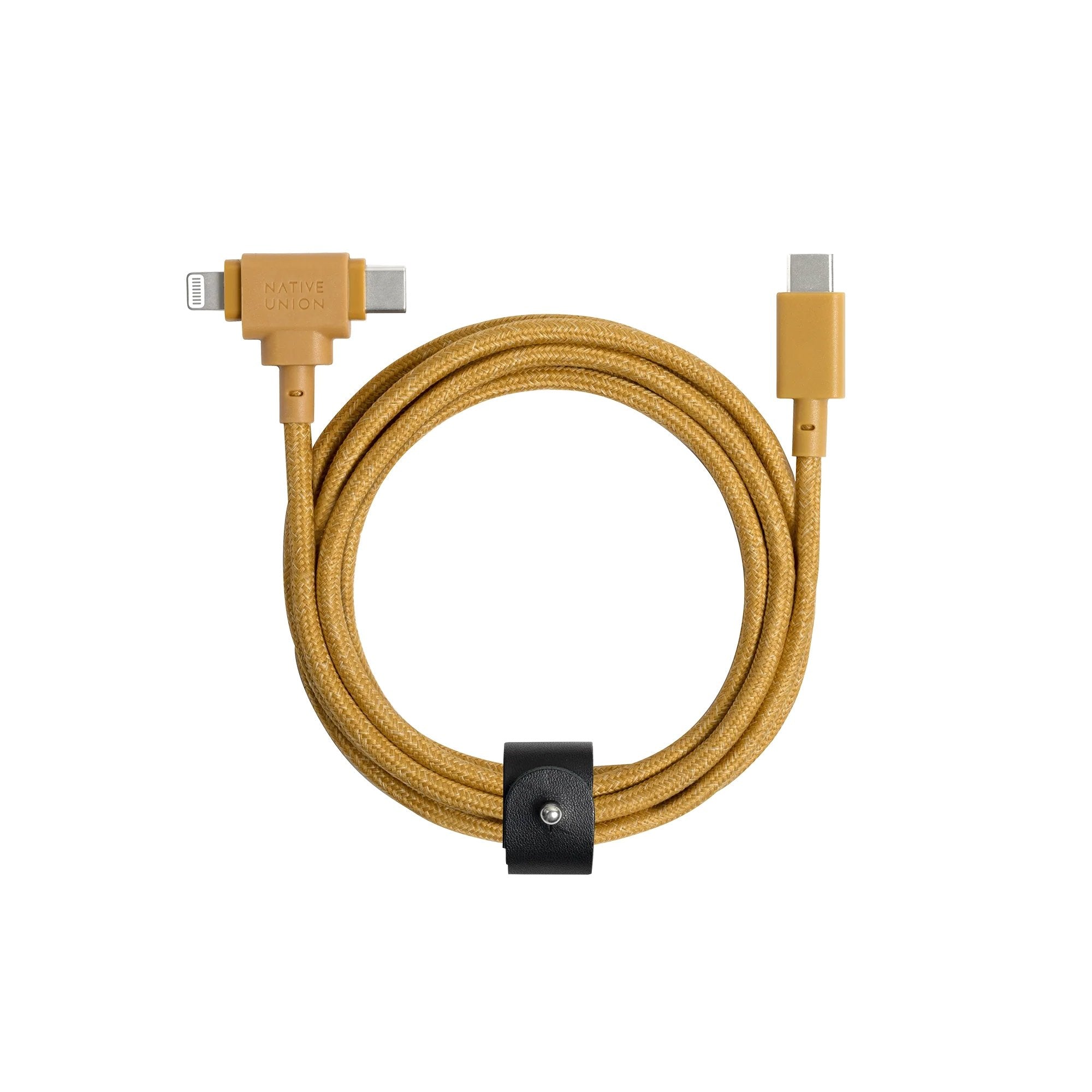 EAN 4895200448389 - Native Union Belt Cable Duo cable USB 1,5 m USB C USB C/Lightning Amarillo imagen 1