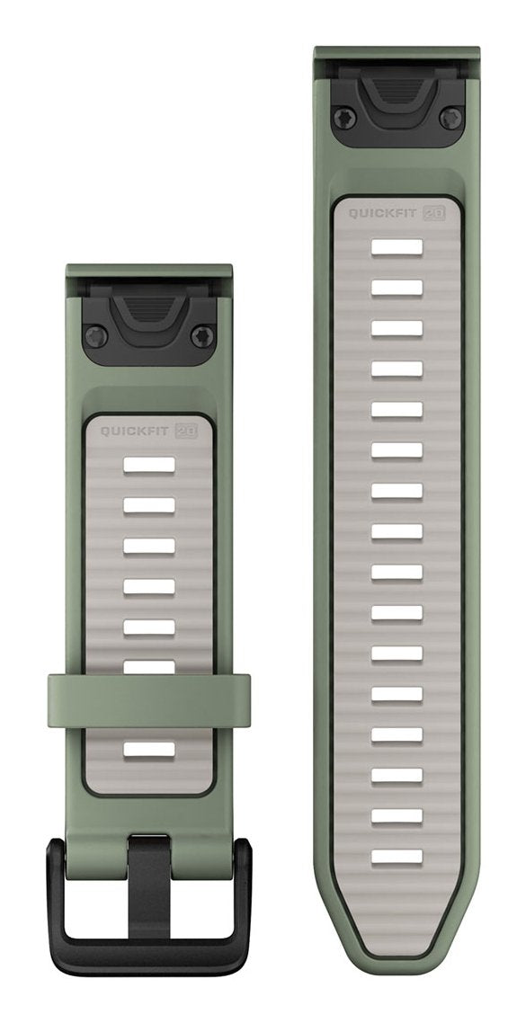 Garmin Ersatzarmband Quickfit 20mm Silikon Weidengrn Grau
