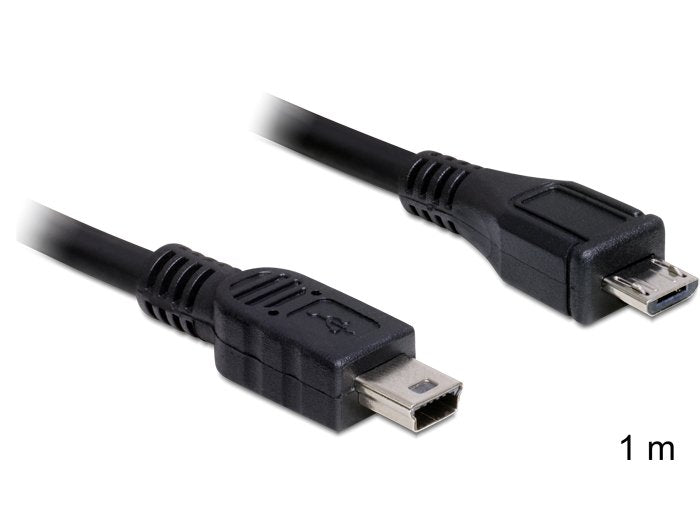 Delock Cable Usb 2.0 Micro-B Macho > Usb Mini Macho 1 M
