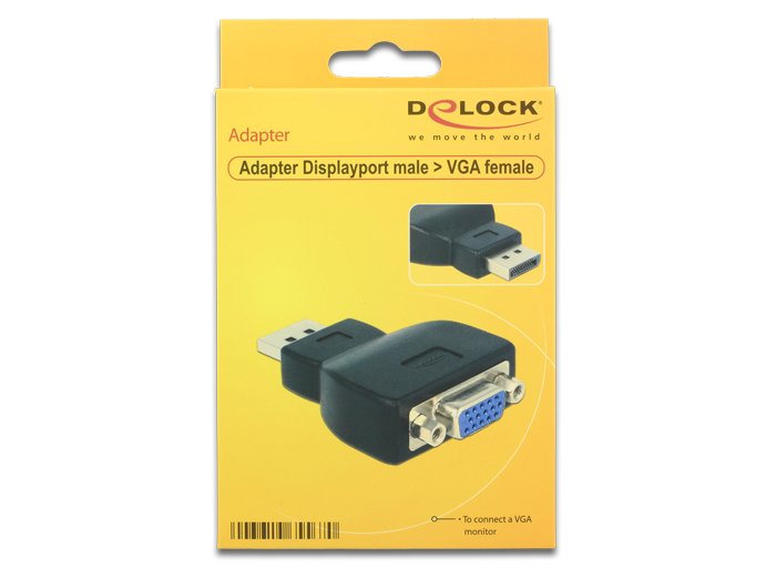 Delock Adapter Displayport 1.1>Vga Black