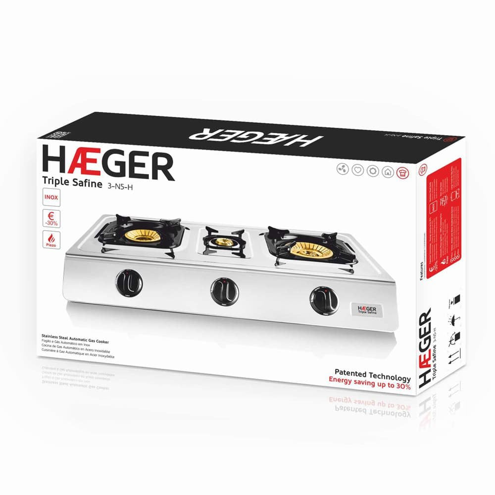 Haeger Triple Safine Cocina A Gas