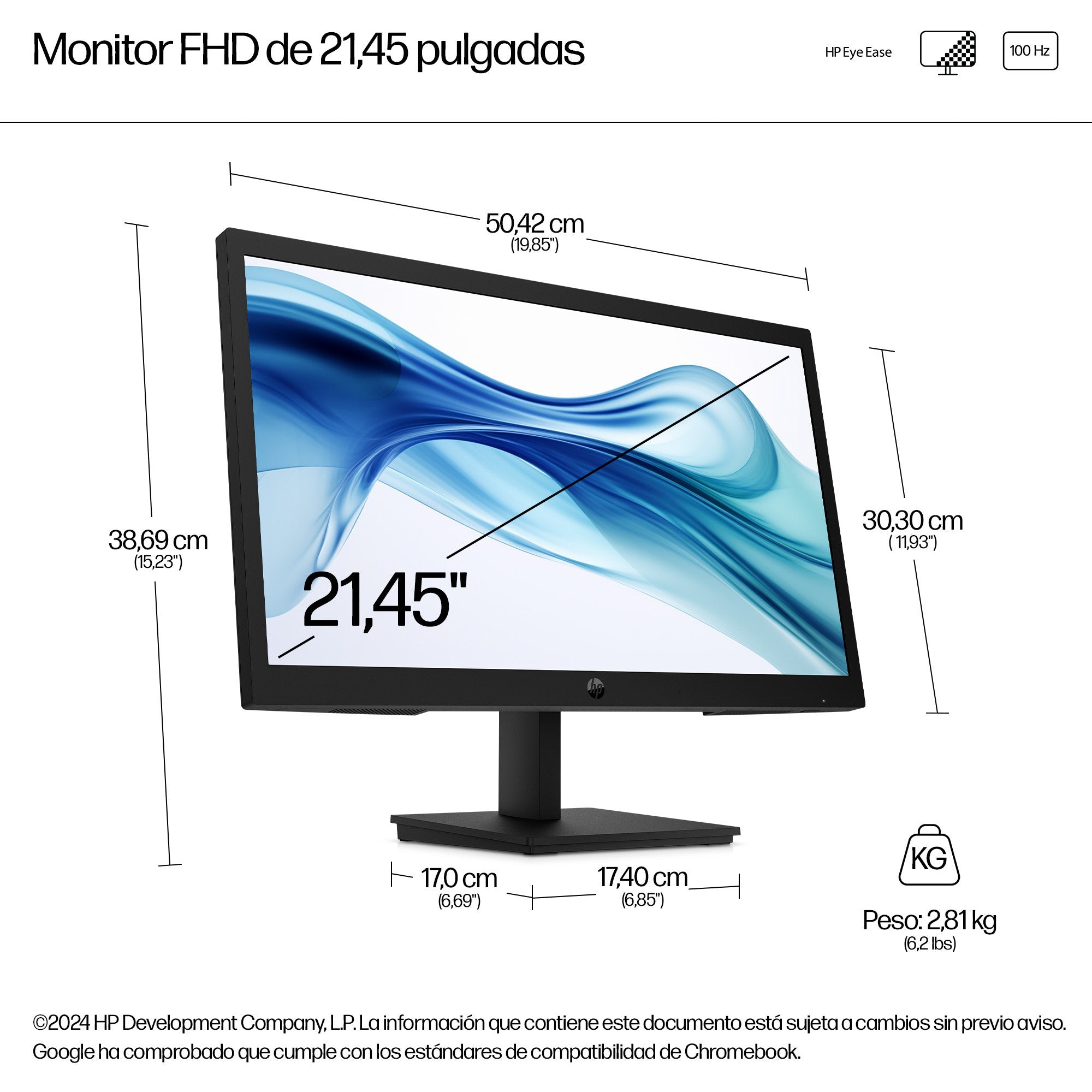 EAN 0198122208715 - HP Series 3 Pro 21.45 inch FHD Monitor - 322pv pantalla para PC 54,5 cm (21.4") 1920 x 1080 Pixeles Full imagen 13