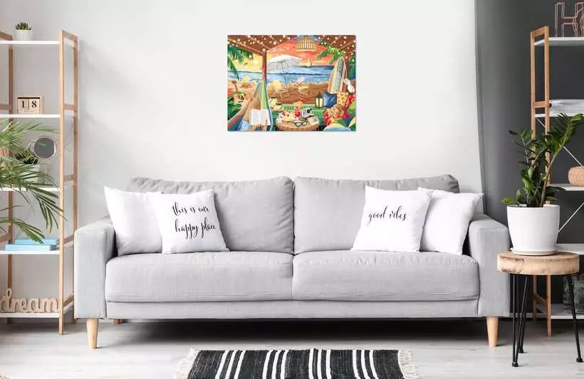 Edición De Lienzo De Ravensburger Creart - Cosy Cabana, Pintura 23911