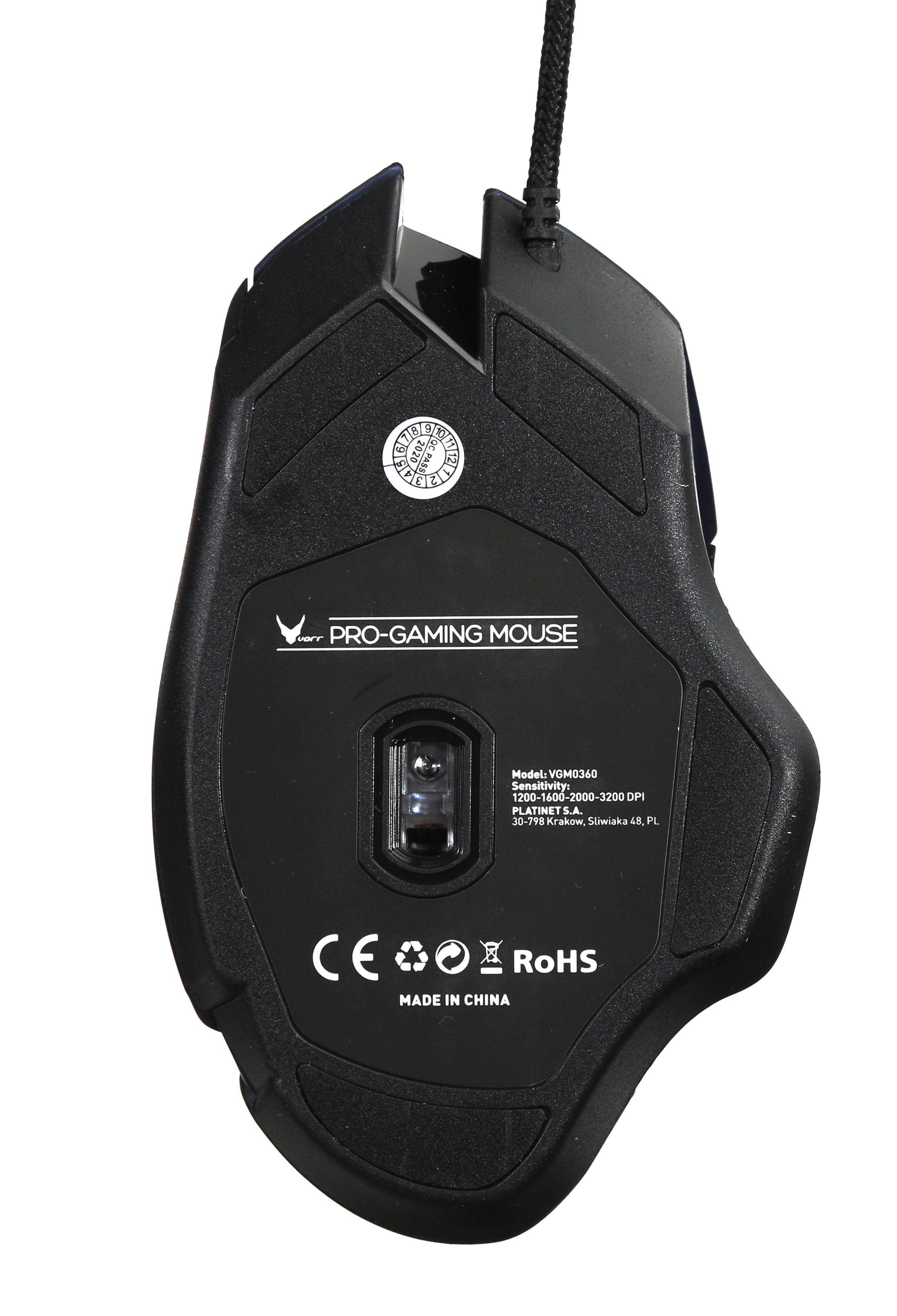 EAN 5907595452656 - Varr VGM0360 ratón Juego mano derecha USB tipo A Óptico 3200 DPI imagen 5
