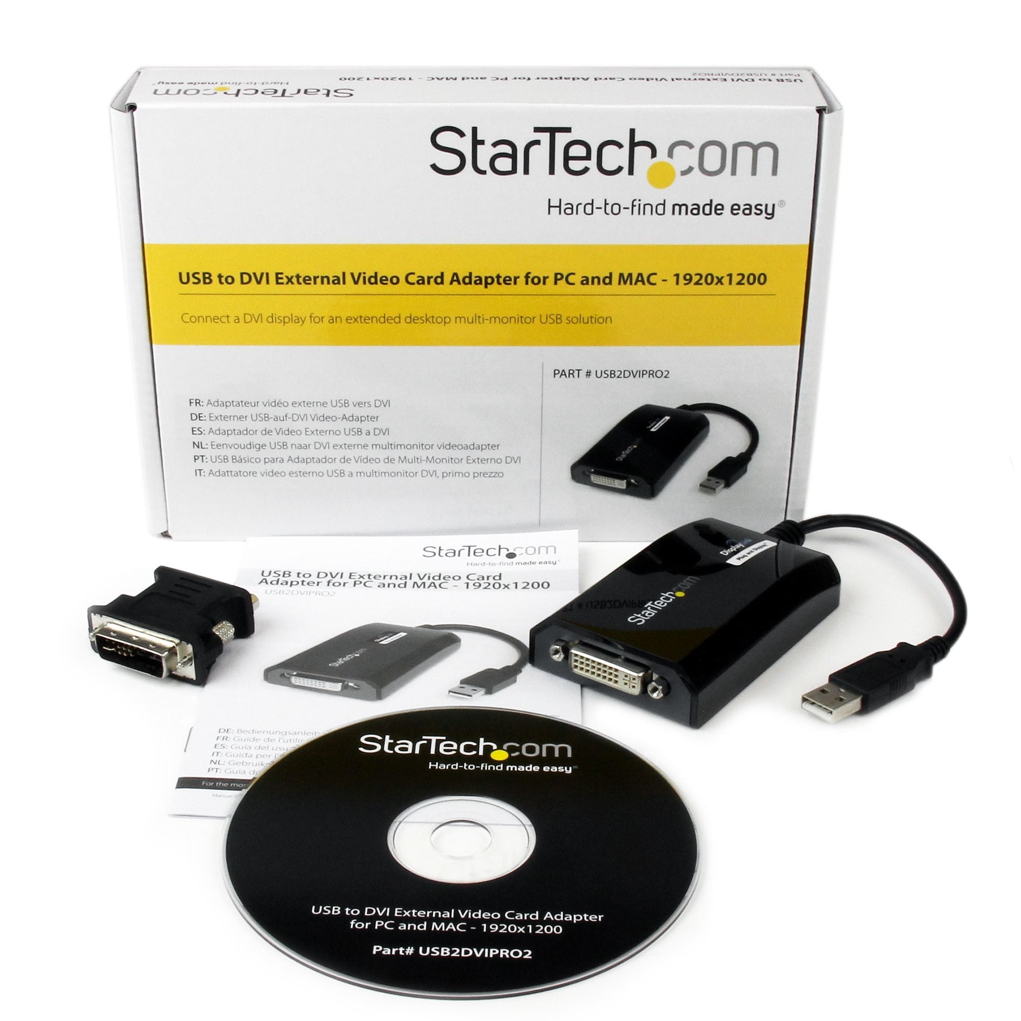 Startech Tarjeta De Video Externa Usb A Dvi 1920x1200