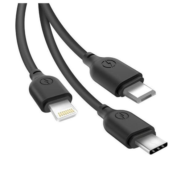 EAN 6920680862689 - PINBOX XONB103BK cable USB USB 2.0 1 m USB A USB C/Micro-USB B/Lightning imagen 2