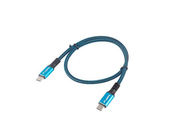 Cable Usb-C 4.0 Lanberg Macho/Macho 0.5m 100w 8k 30hz Negro/Azul