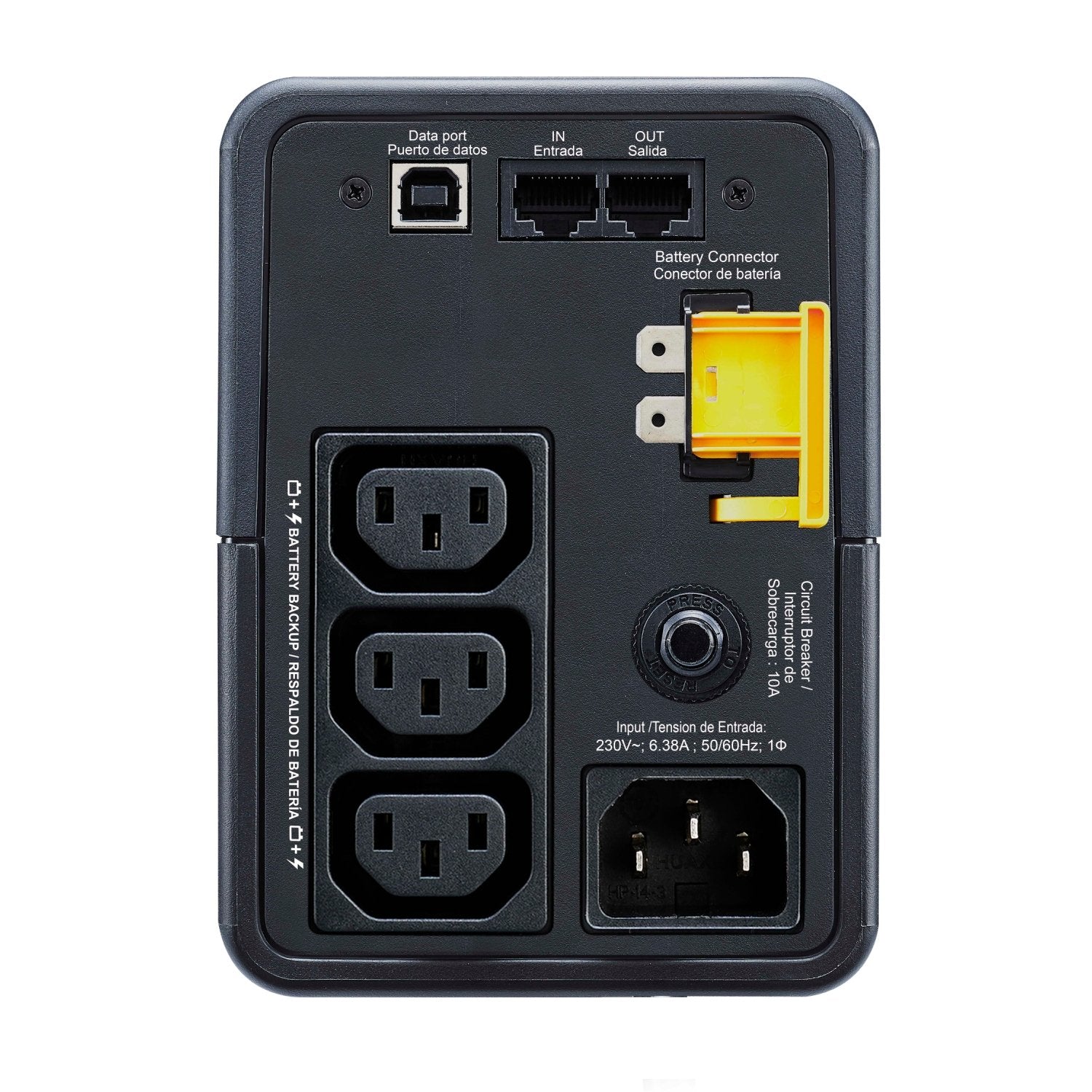EAN 0731304435648 - APC Back-UPS sistema de alimentación ininterrumpida (UPS) Línea interactiva 0,5 kVA 300 W 3 salidas AC imagen 3