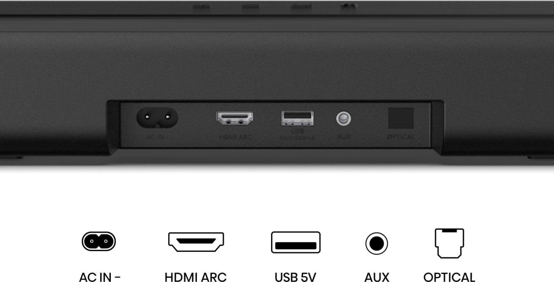 Hisense Hs1000 Soundbar (Negro, Bluetooth, Hdmi, Usb, Aux, Optisch) Hs1000