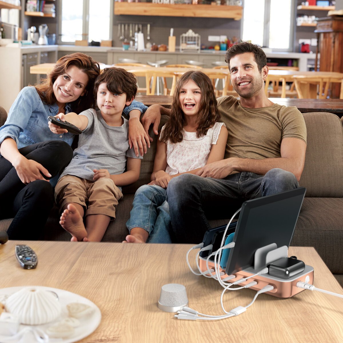 4smarts Ladestation Team 5c/1a Incl. 6 Cable Cobre
