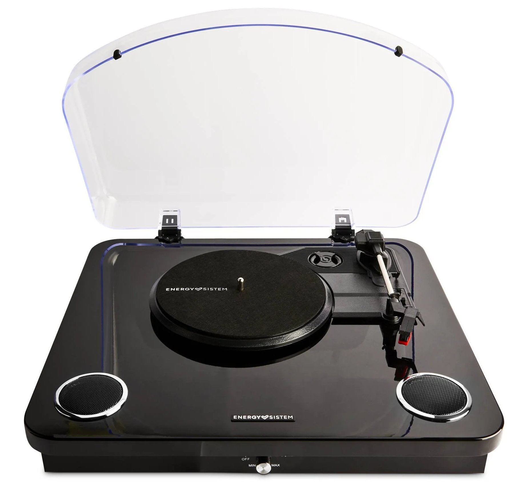 EAN 8432426459438 - Energy Sistem BlackSpin Tocadiscos de tracción por correa Negro, Transparente imagen 2
