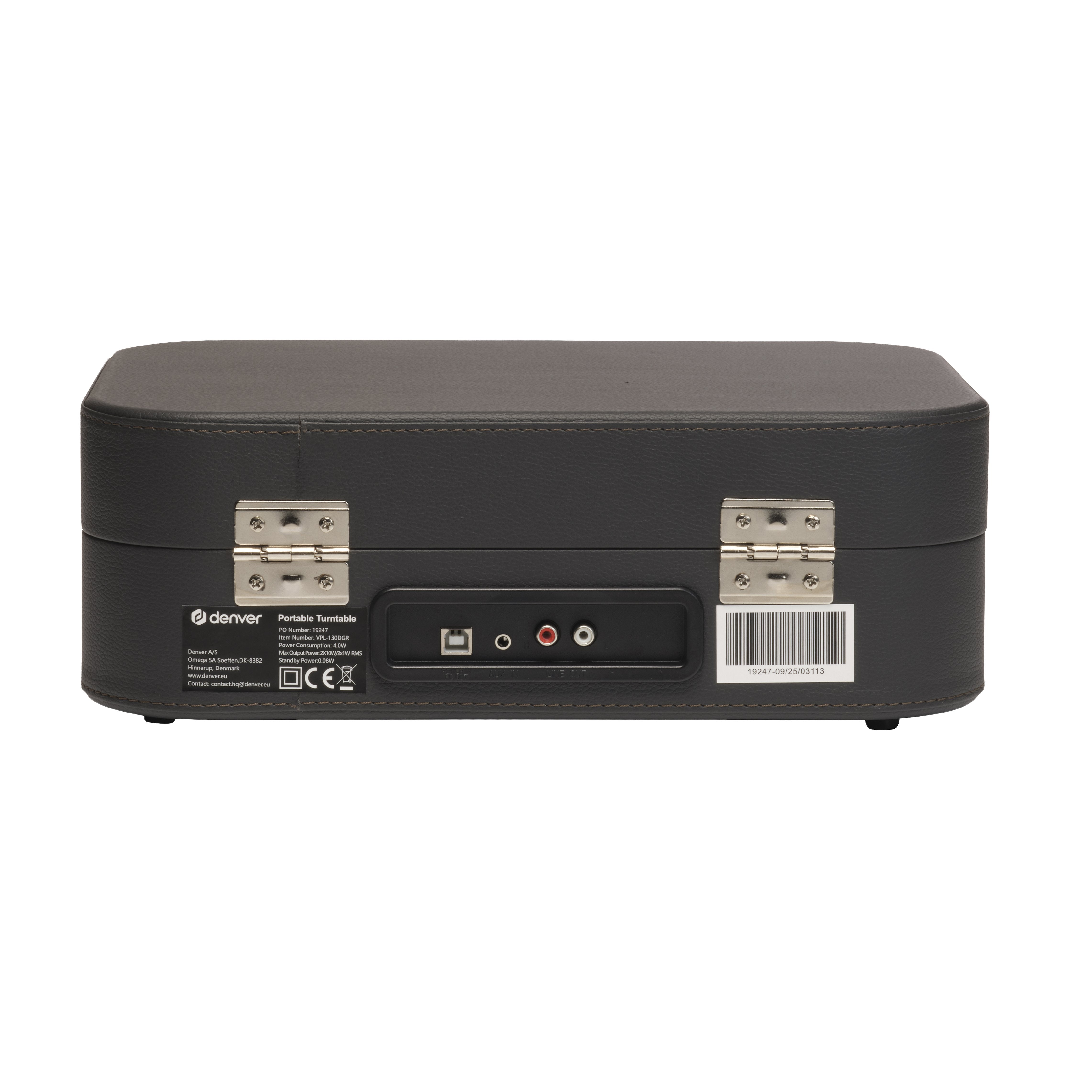 EAN 5706751090370 - Denver VPL-130DGR tocadisco Tocadiscos de tracción directa Negro Semiautomático imagen 24