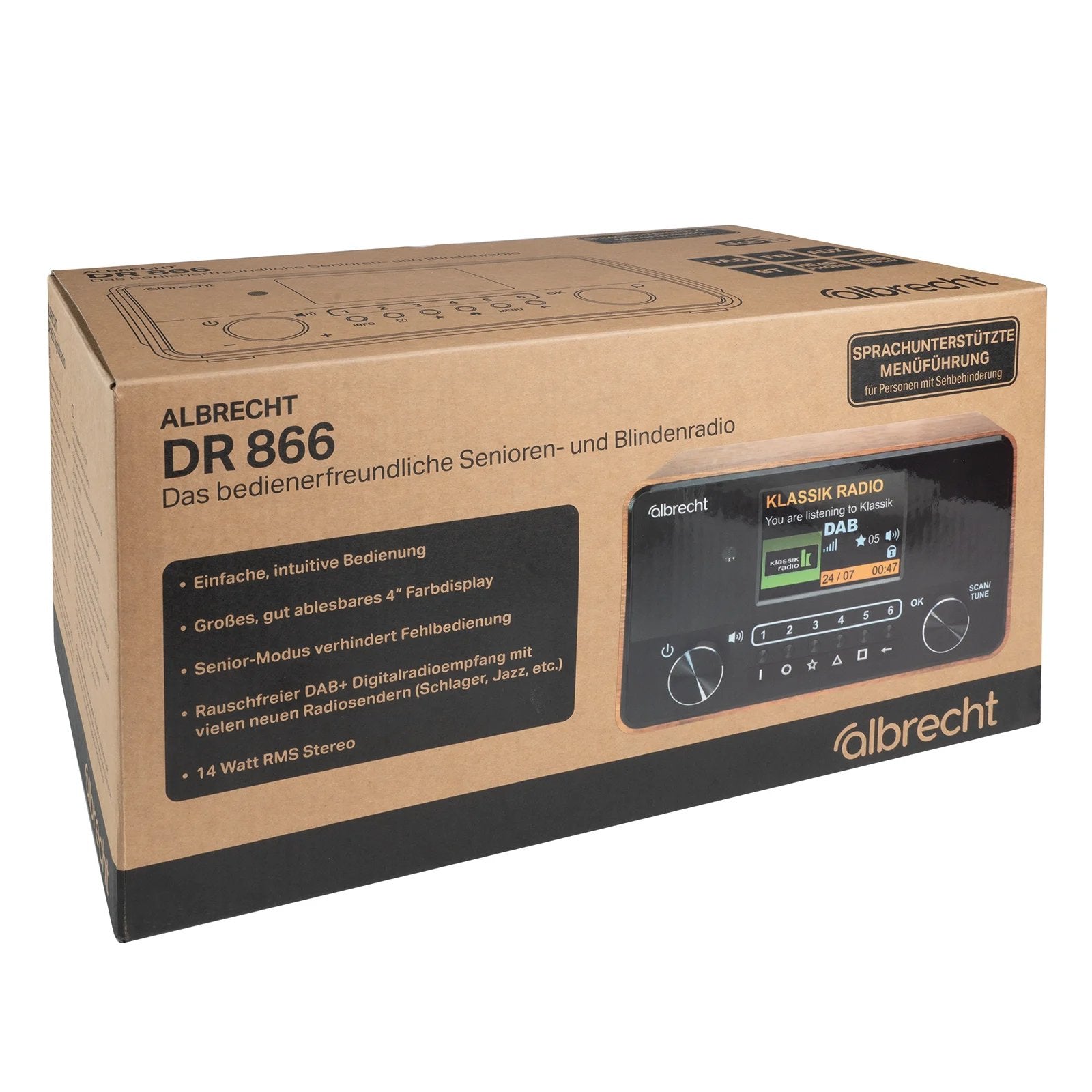 EAN 4032661278661 - Albrecht DR 866 Portátil Digital Negro, Madera imagen 6