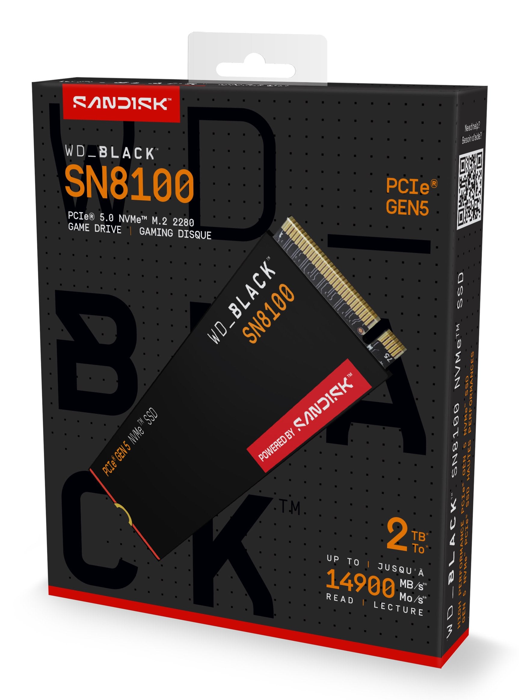 EAN 0619659220860 - SanDisk Black WD_BLACK SN8100 NVMe 2 TB M.2 PCI Express 5.0 TLC 3D NAND imagen 8