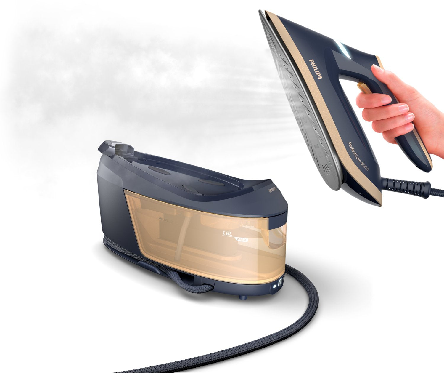 EAN 8720389004896 - Philips PSG6066/20 estación plancha al vapor 2400 W 1,8 L SteamGlide Advanced Azul, Oro imagen 5