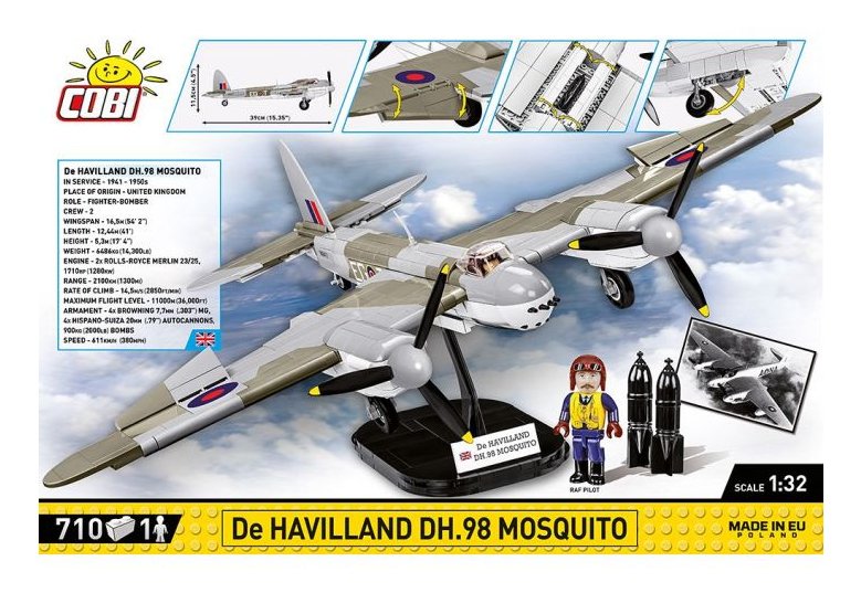 Cobi De Havilland Dh-98 Mosquito, Juguete De Construcción Cobi-5735
