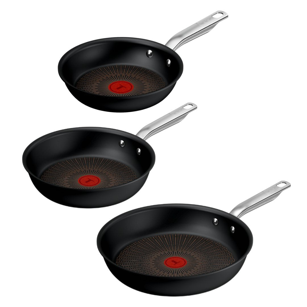 Tefal Pfannen-Set Experience Aluminium, 3 Piezas (Negro, Ø 28cm, Ø 24cm, Ø 20cm) G33491
