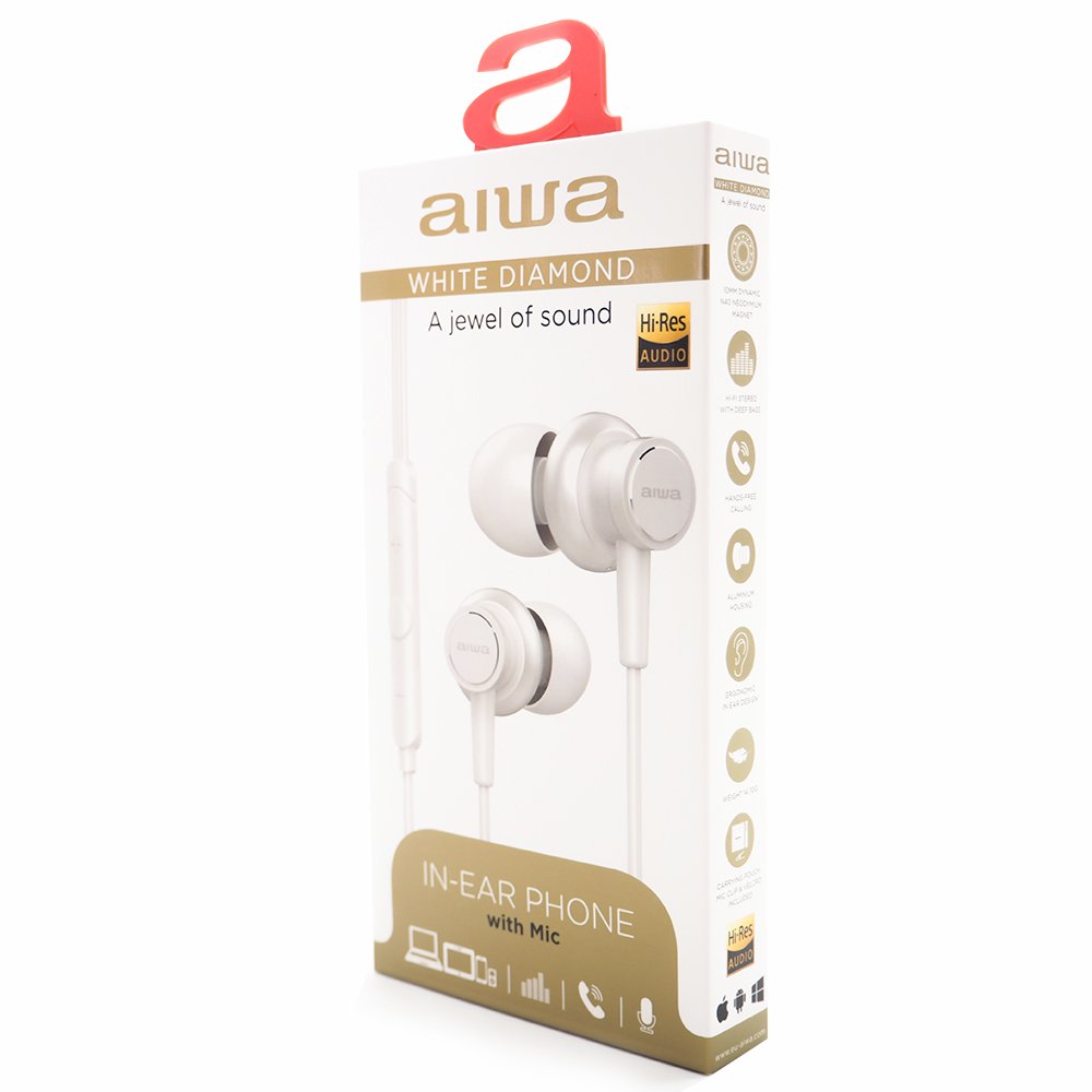 EAN 8435256896664 - Aiwa ESTM-500WT auricular y casco Auriculares Alámbrico Dentro de oído Música Blanco imagen 5