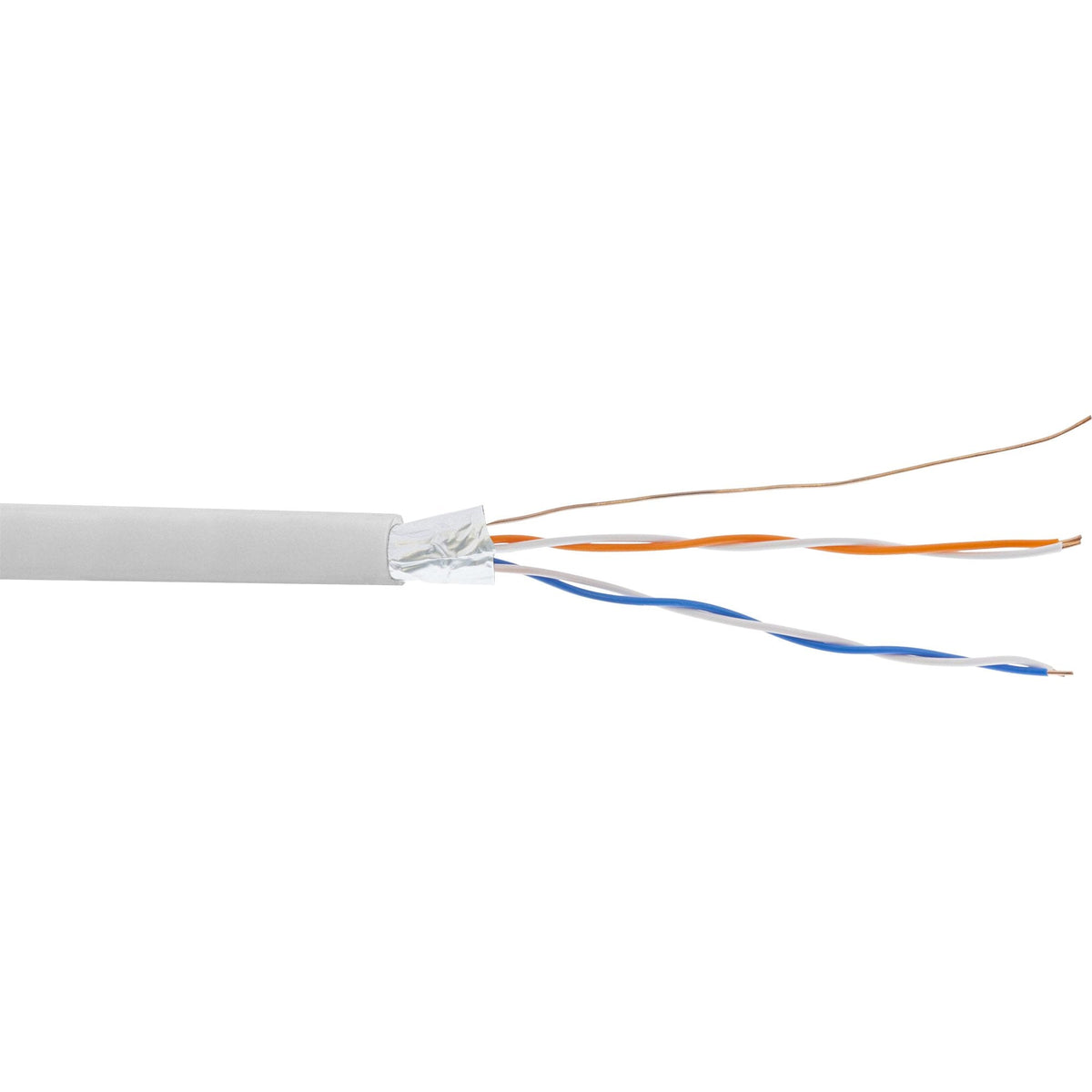 Cable Telefónico Inline 4 Hilos Instalación Sólida 2x2x06mm Apantallado 25m