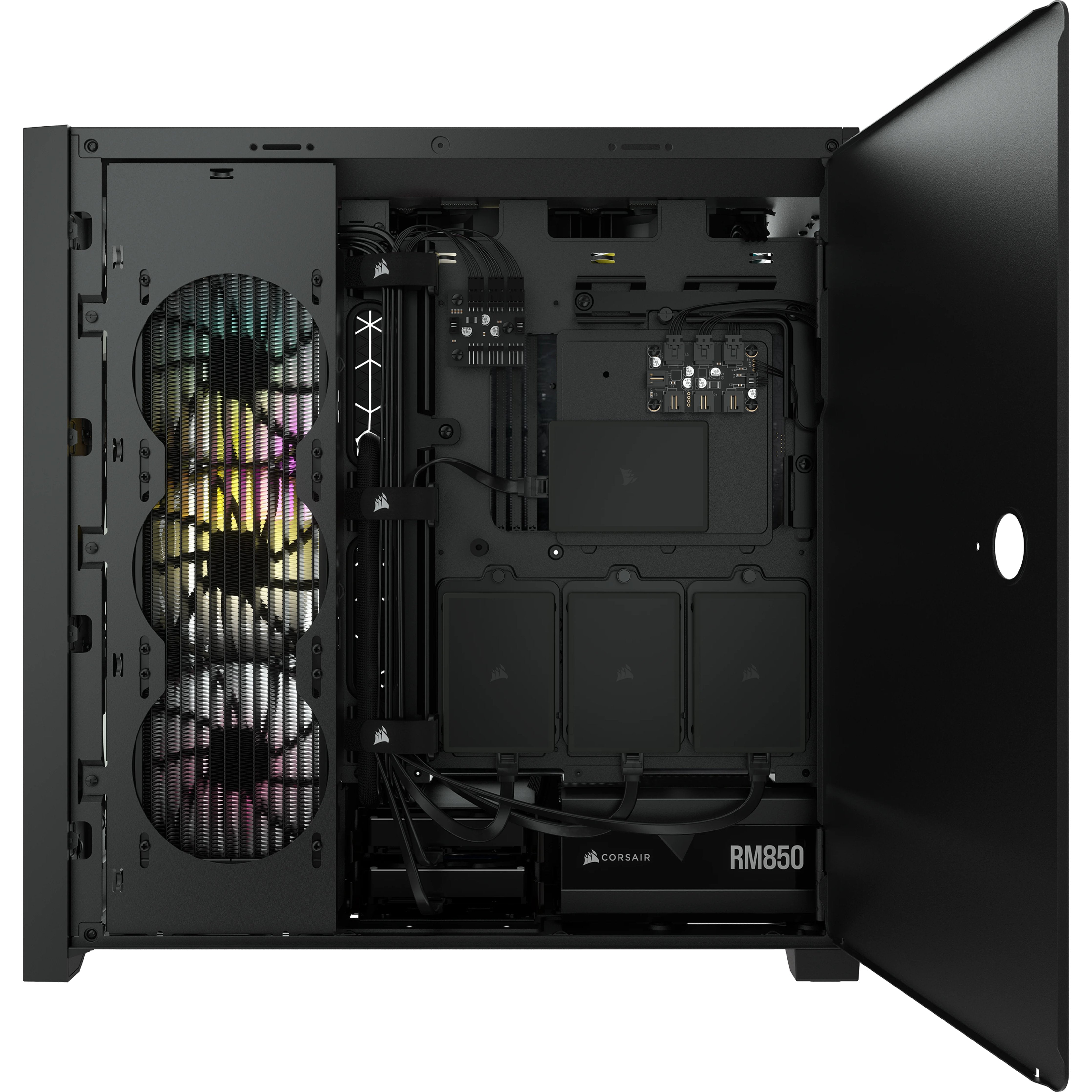 Caja Pc Corsair Icue 5000x Cristal Templado Negra