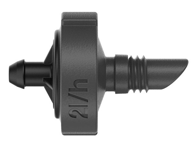 Gotero Micro-Drip-System Gardena 2 L/H, Presión Compensada (Gris Oscuro, 25 Piezas, Modelo 2023) 13302-20