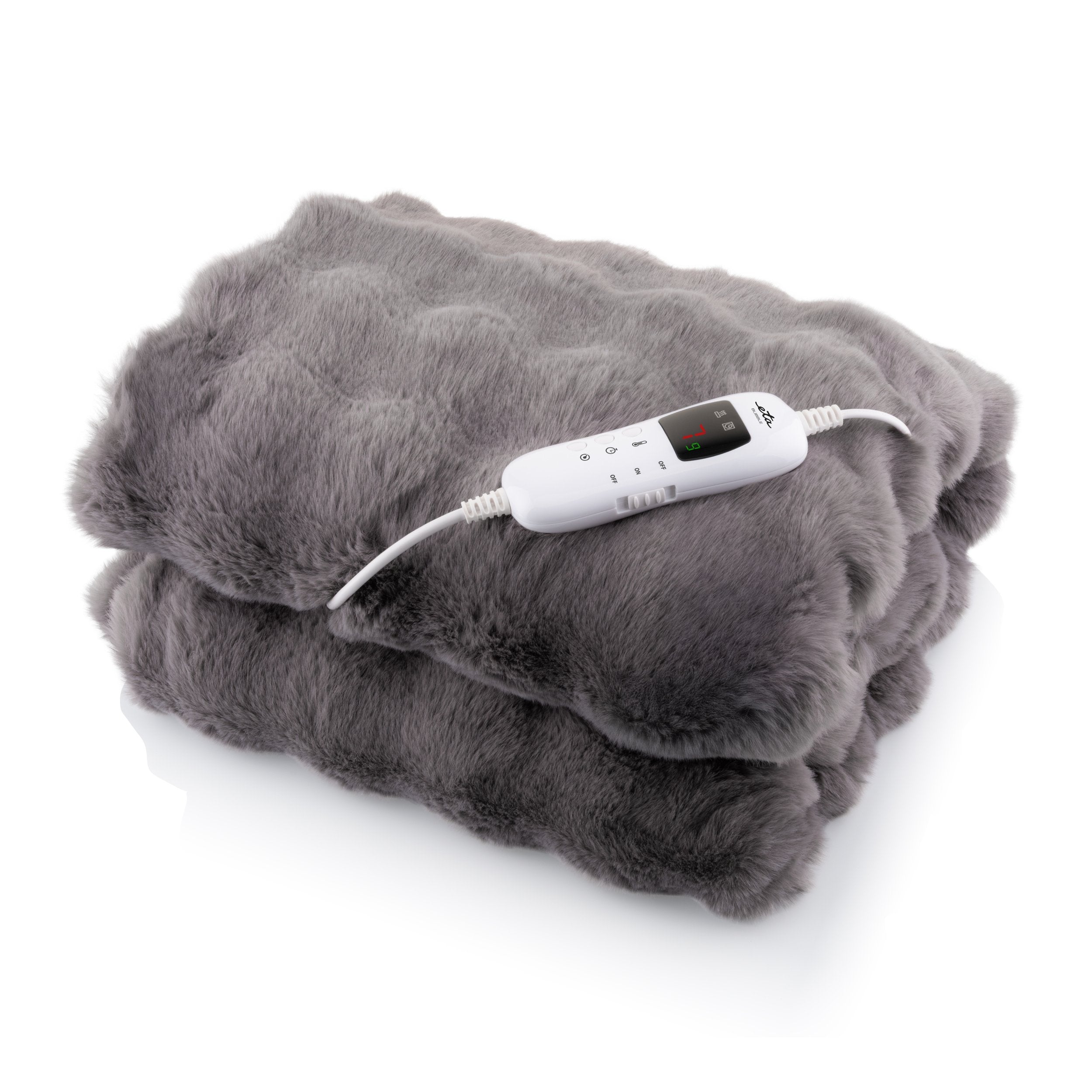 Eta632590000 Bubble Heating Blanket, 130 X 160 Cm, 3 Temperature Settings, Grey