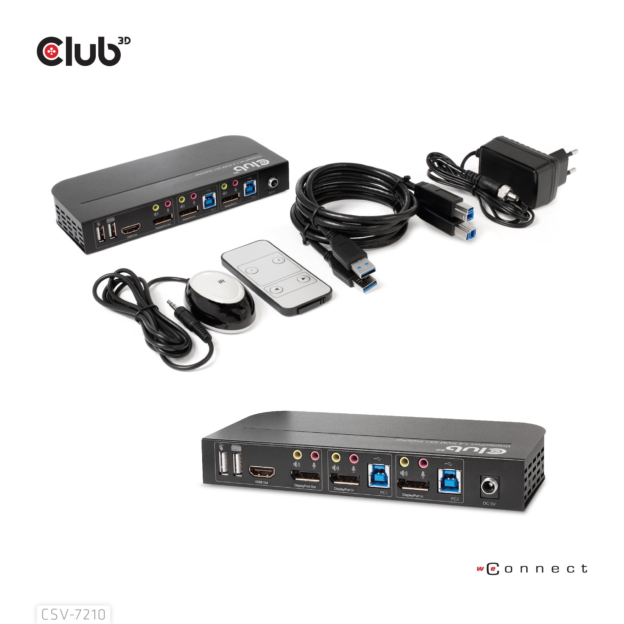 EAN 8719214472238 - CLUB3D CSV-7210 interruptor KVM Negro imagen 4