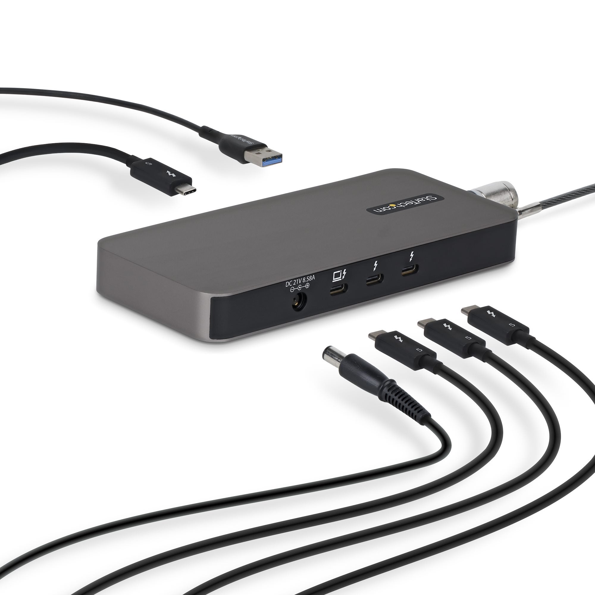EAN 0065030925709 - StarTech.com 303UE-TB5-HUB hub de interfaz Thunderbolt 5 80 Mbit/s Gris imagen 4