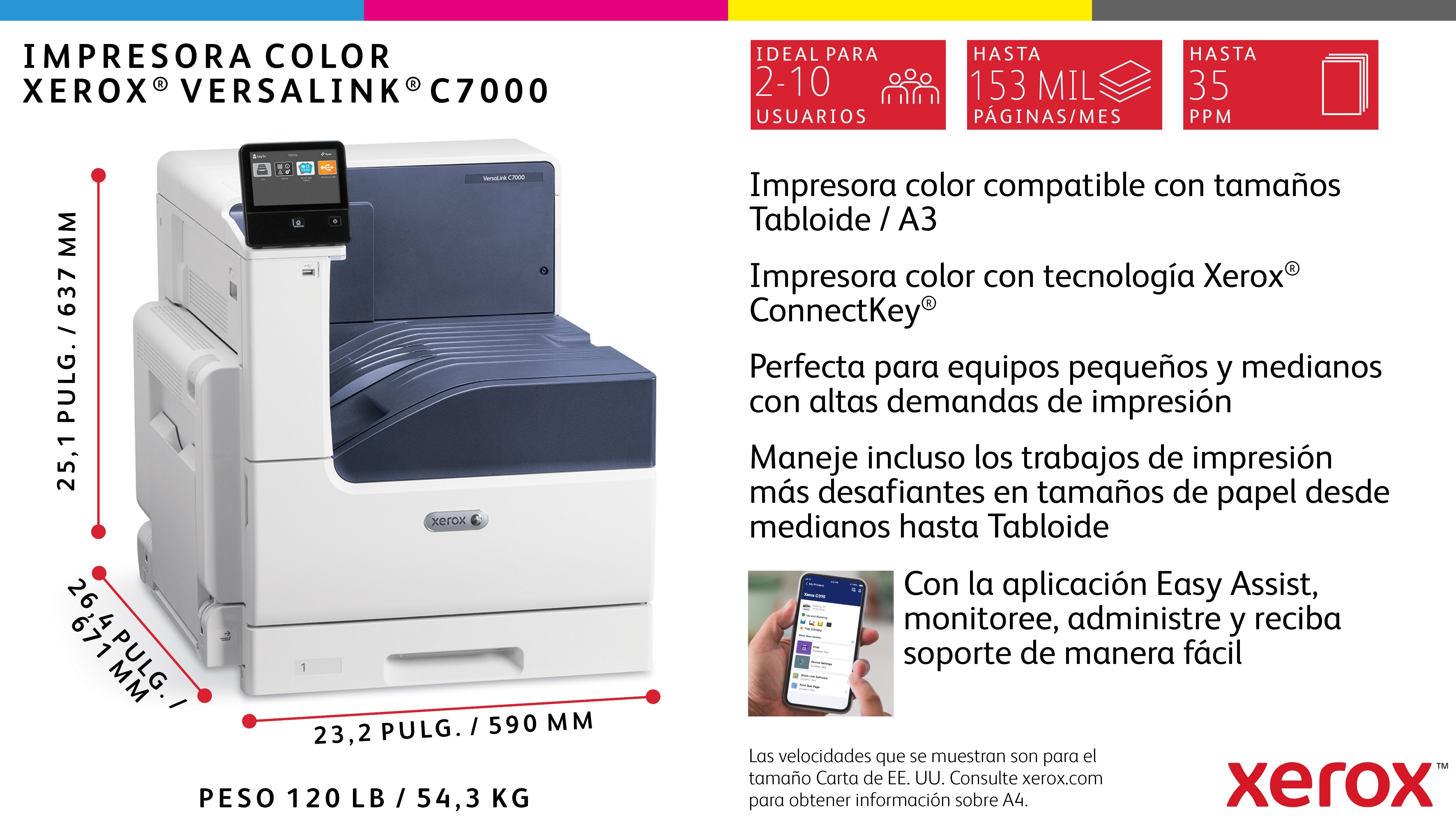 EAN 0095205845709 - Xerox VersaLink C7000V_DN impresora láser Color 1200 x 2400 DPI imagen 25