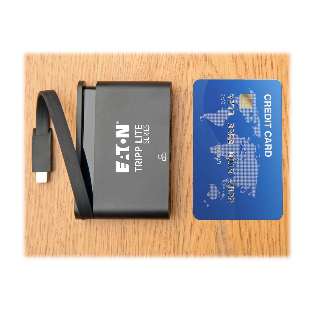 Eaton Tripp Lite Usb-C Multiport Adapter 4k Hdmi Usb-A Gbe Self-Storing Cable 100w Pd Charging Black