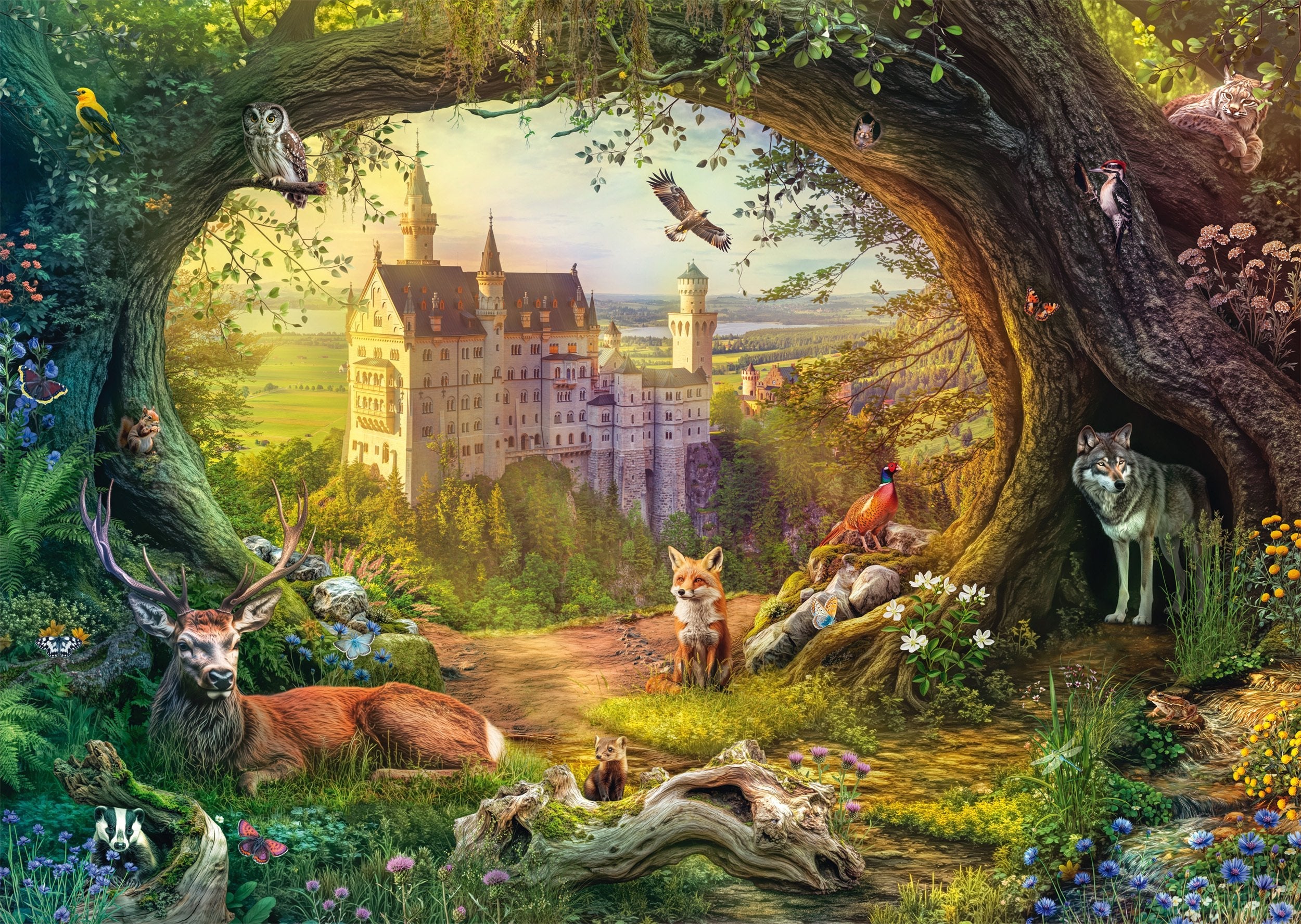 Schmidt Spiele Märchenschloss Und Waldzauber (1000 Teile) 58878