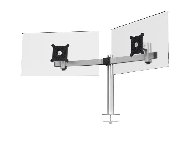 Soporte De Monitor Duradero Para 2 Monitores, Diámetro De Mesa Plateado