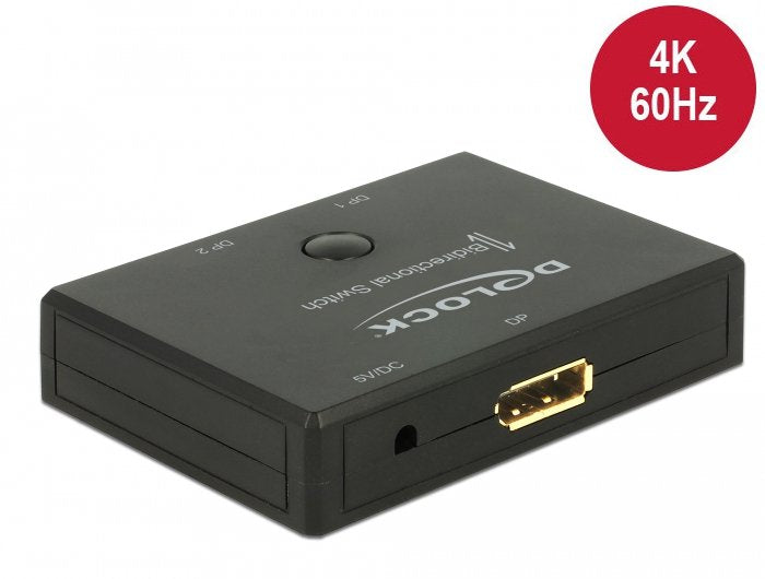 Delock Displayport 2 - 1 Conmutador Bidireccional 4k 60 Hz, Conmutador Displayport 18750