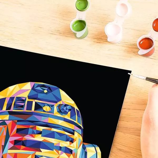 Kit Para Pintar Con Números Ravensburger Creart Serie Trend C Polygon Star Wars: R2d2