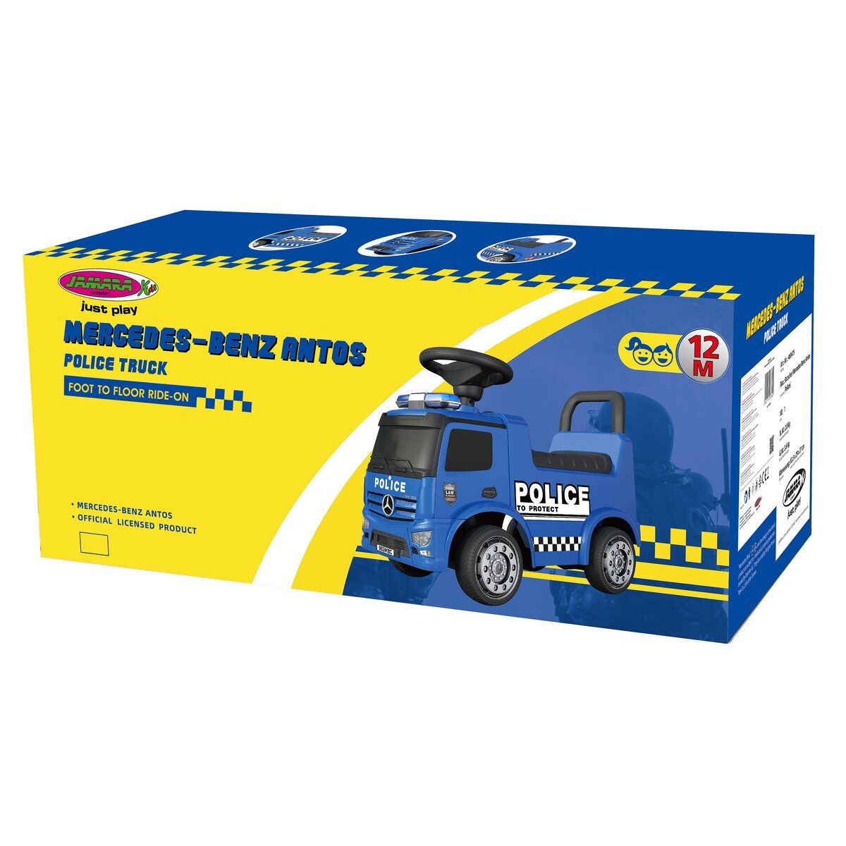 EAN 4042774463892 - Jamara Mercedes-Benz Antos Police Correpasillos con forma de coche imagen 2