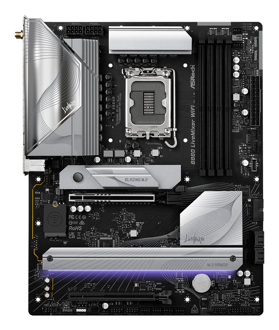 EAN 4711581490147 - Asrock B860 LiveMixer WiFi Intel B860 LGA 1851 (Socket V1) ATX imagen 3