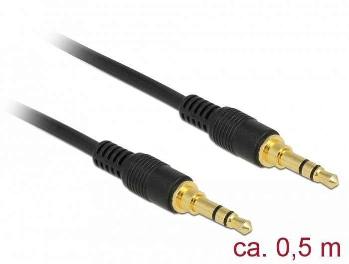 Delock 85545 Cable De Audio 0,5 M 3,5mm Negro
