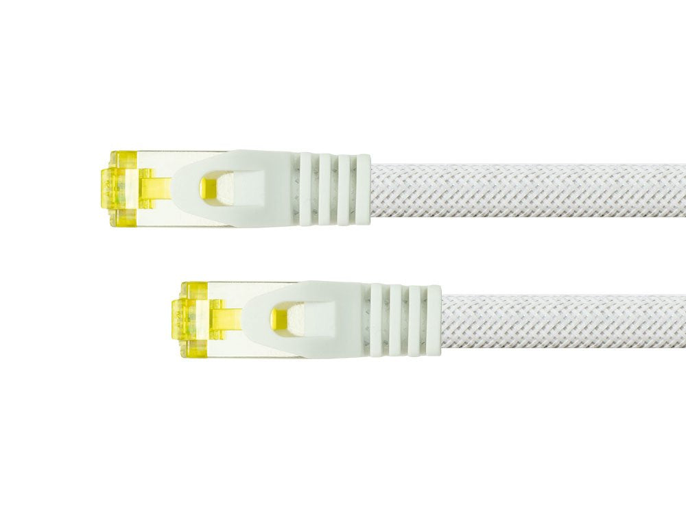 Python Cable De Red M. Cat.7 Rohcable Nylongefl. Weiss 7,5m