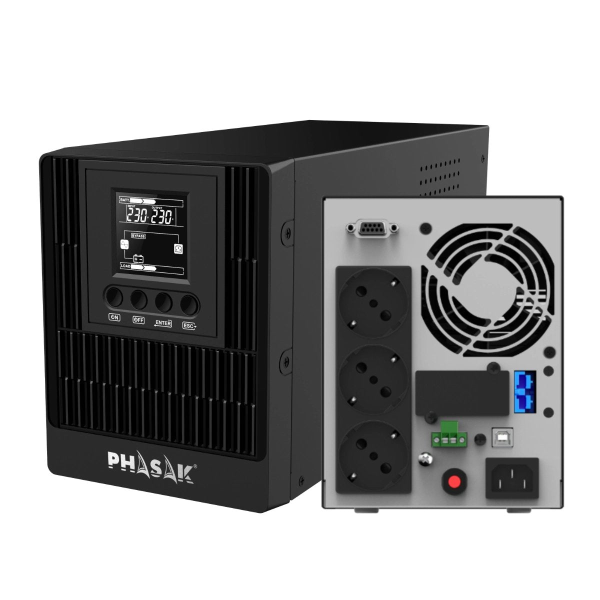 EAN 5605922026999 - Phasak Smart Pro sistema de alimentación ininterrumpida (UPS) Doble conversión (en línea) 1 kVA 1000 W 3 imagen 1
