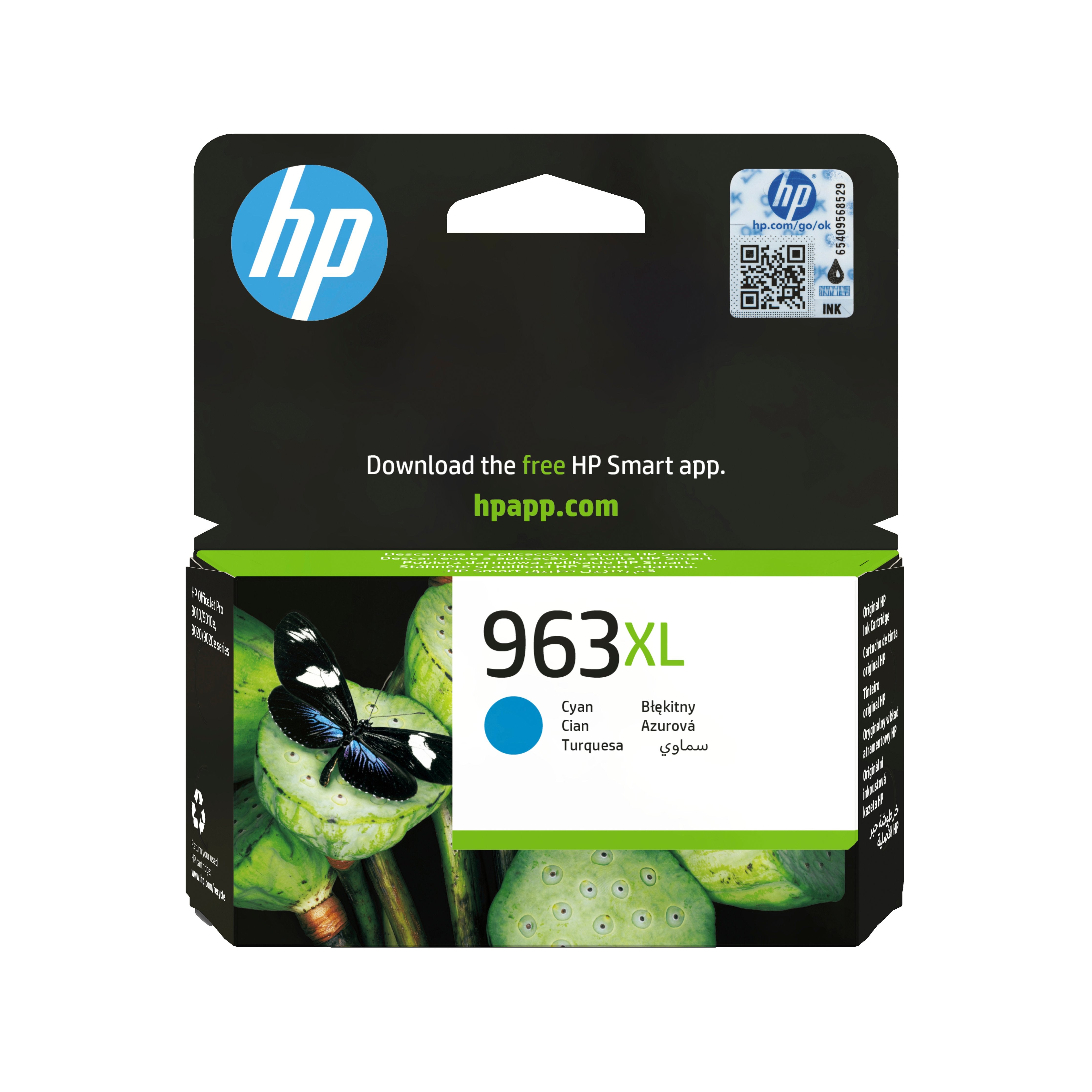 EAN 0192545866521 - HP 963XL High Yield Cyan Original Ink Cartridge cartucho de tinta 1 pieza(s) Alto rendimiento (XL) imagen 1