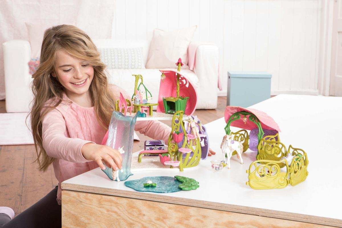 Schleich Bayala Glittering Flower House With Unicorns, Lake And Stable