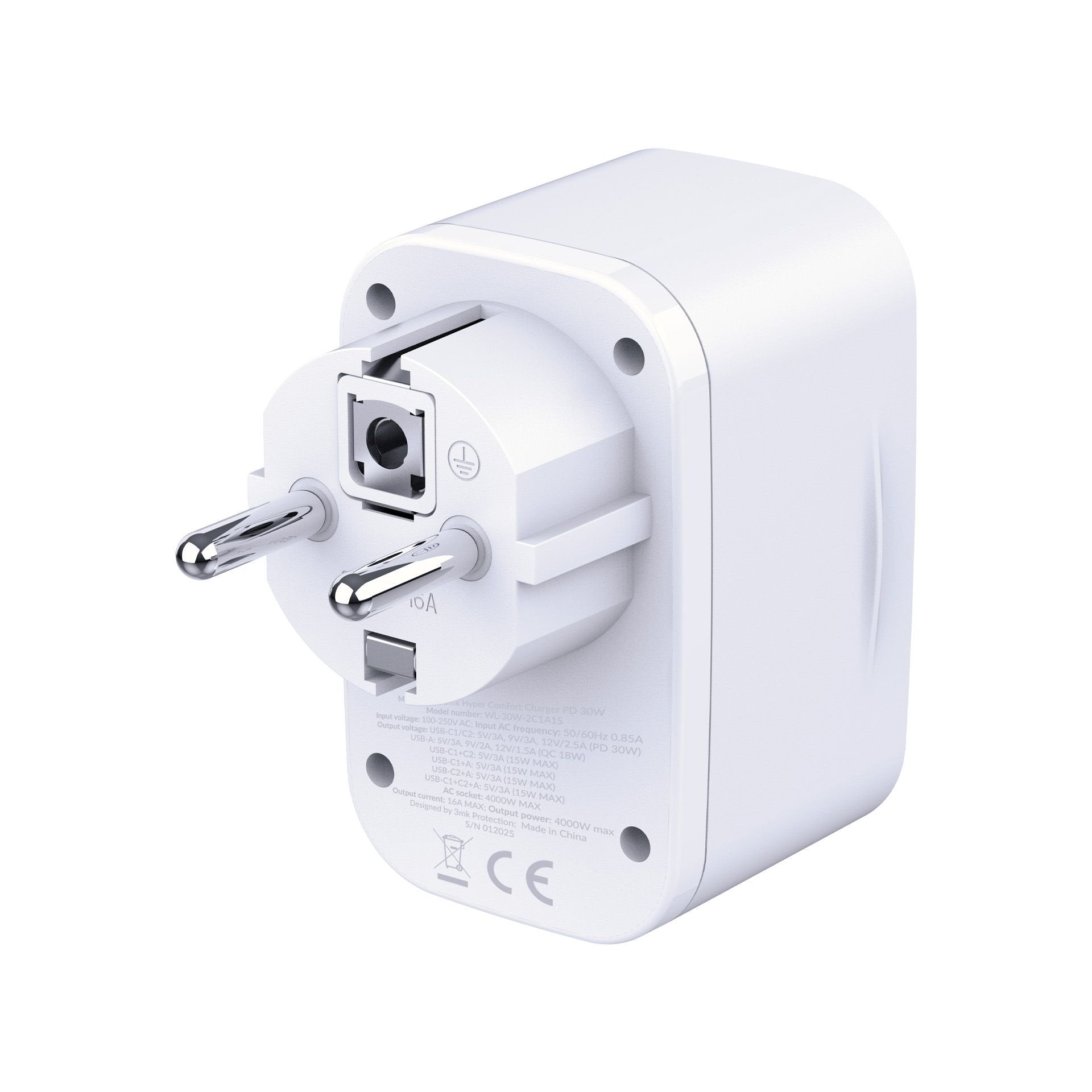 3mk Comfort Charger Gan 30w Biala