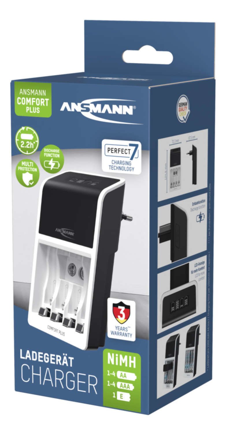 Ansmann Cargador Comfort Plus Nimh Nicd 1001-0094