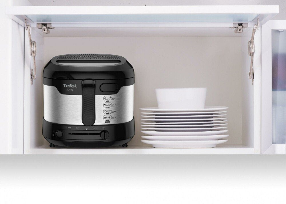 EAN 3045386381807 - Tefal Uno FF215D Sencillo 1,8 L Independiente 1600 W Freidora Negro, Acero inoxidable imagen 9